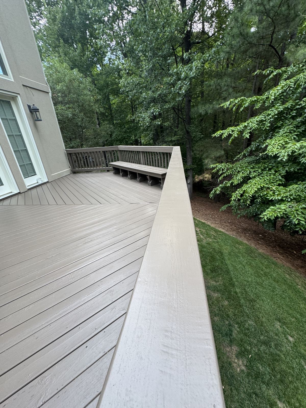 Freshly painted deck floor in Greensboro NC