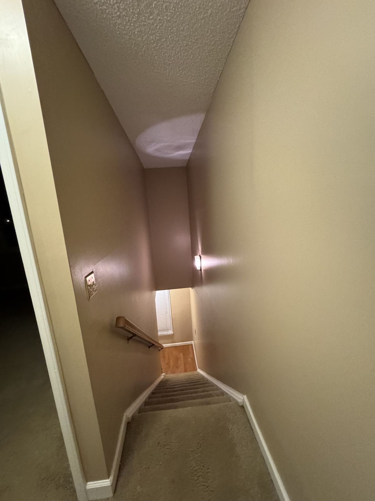 Freshly painted interior stairwell in a Greensboro NC home